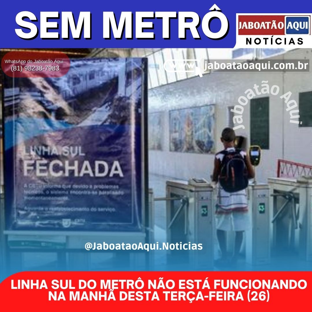 Linha Sul Do Metr N O Est Funcionando Na Manh Desta Ter A Feira